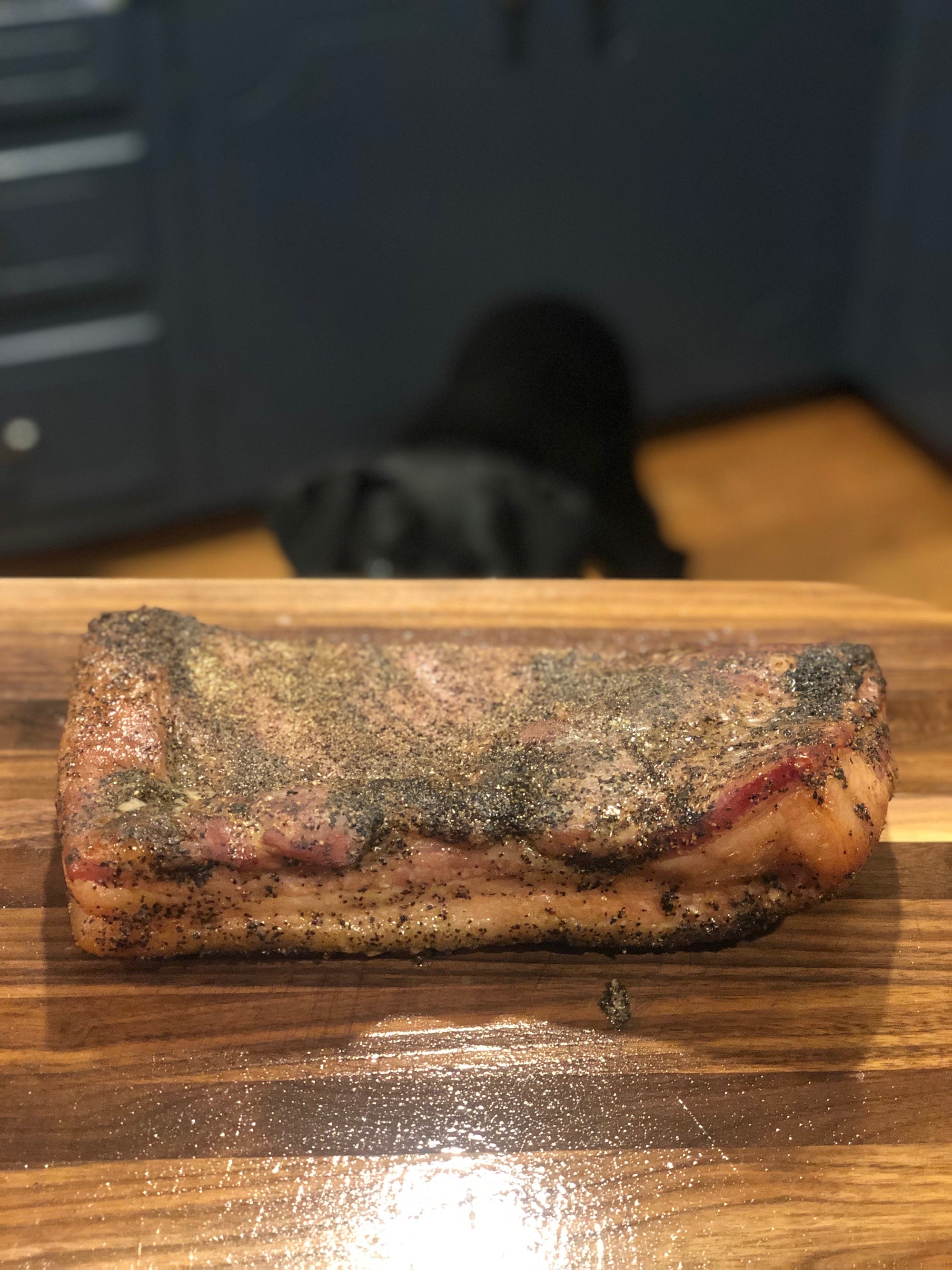 Homemade Bacon cured with Musket Powder