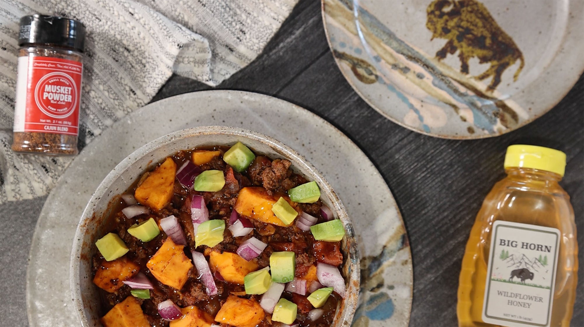 Sweet Potato Elk Chili with Red Label