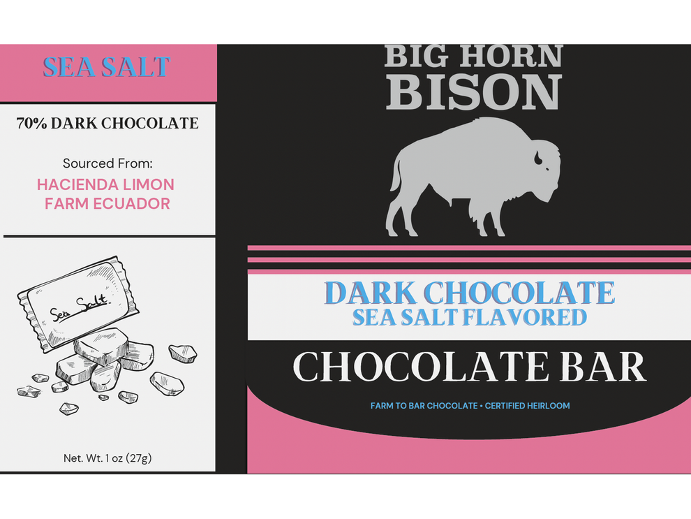 Big Horn Bison 70% Dark Chocolate Sea Salt – Musket Powder Seasonings