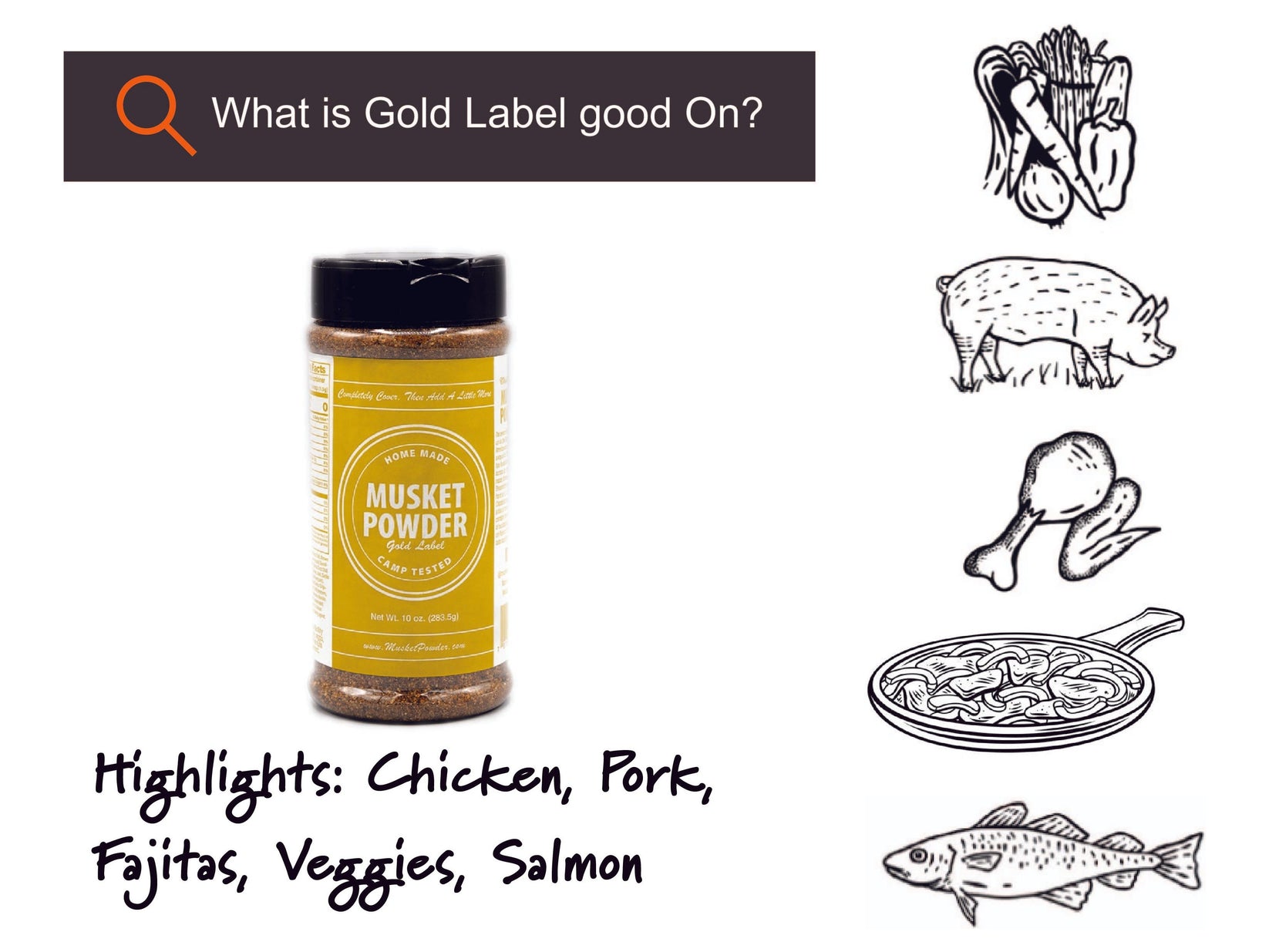 Musket Powder Gold Label | Honey Chipotle Seasoning Blend – Musket ...