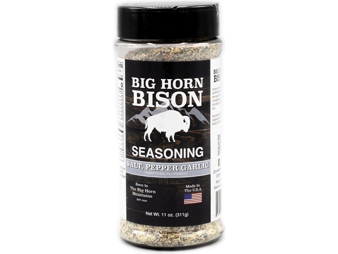 Bison Powder Big Horn Bison Salt, Pepper, Garlic Seasoning | All-Purpose Blend ...