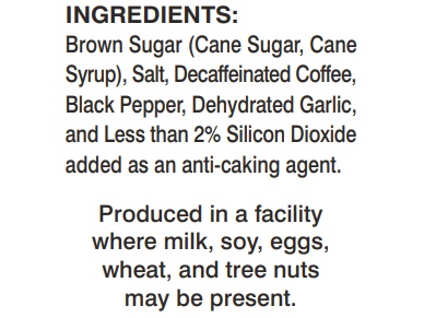 black label ingredients 