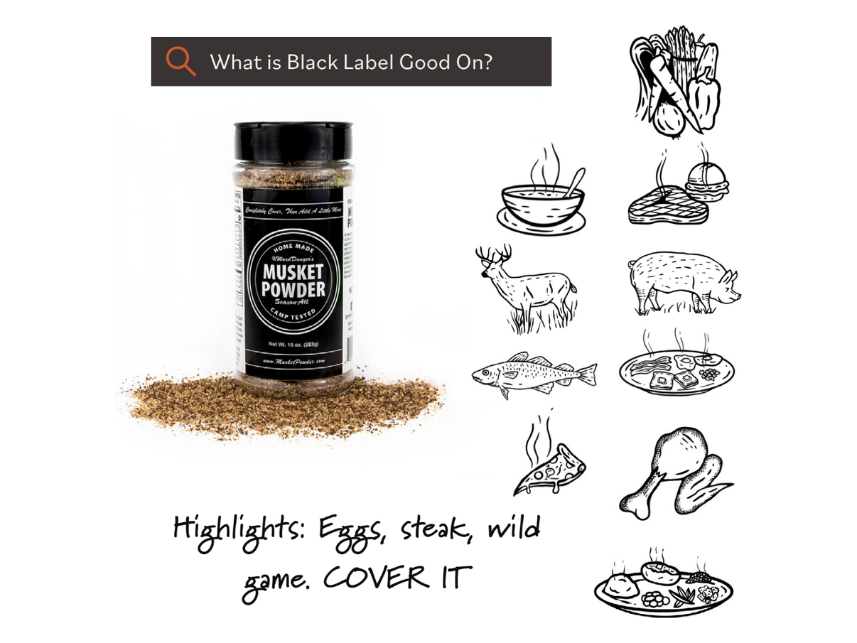 Musket Powder Black Label | Original Roasted Coffee Meat Rub – Musket ...